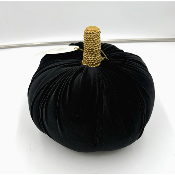 Threshold Pumpkin Shaped Velvet Decorative Fall Halloween Throw Pillow 12"X9" - Picture 7 of 9